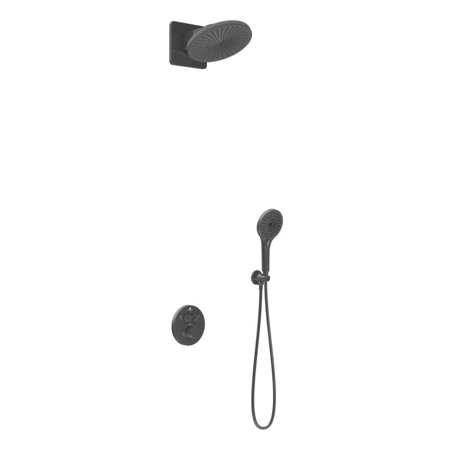 Душевой комплект Inspire VSFW-3I22MT5GM встраиваемый, термостат, двухрежимный, вороненая сталь