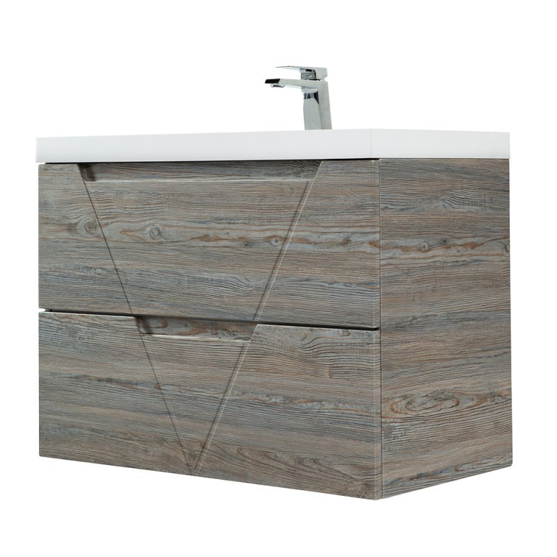 Тумба с раковиной подвесная BelBagno VITTORIA 90 Bianco Lucido-P, раковина белая