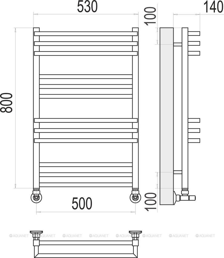 Полотенцесушитель Terminus Нойс П12 500х800