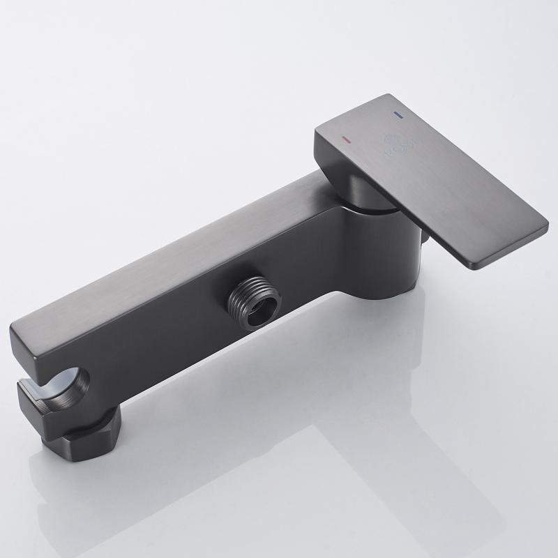 Гигиенический душ со смесителем Rose R1805T-1, пепельный