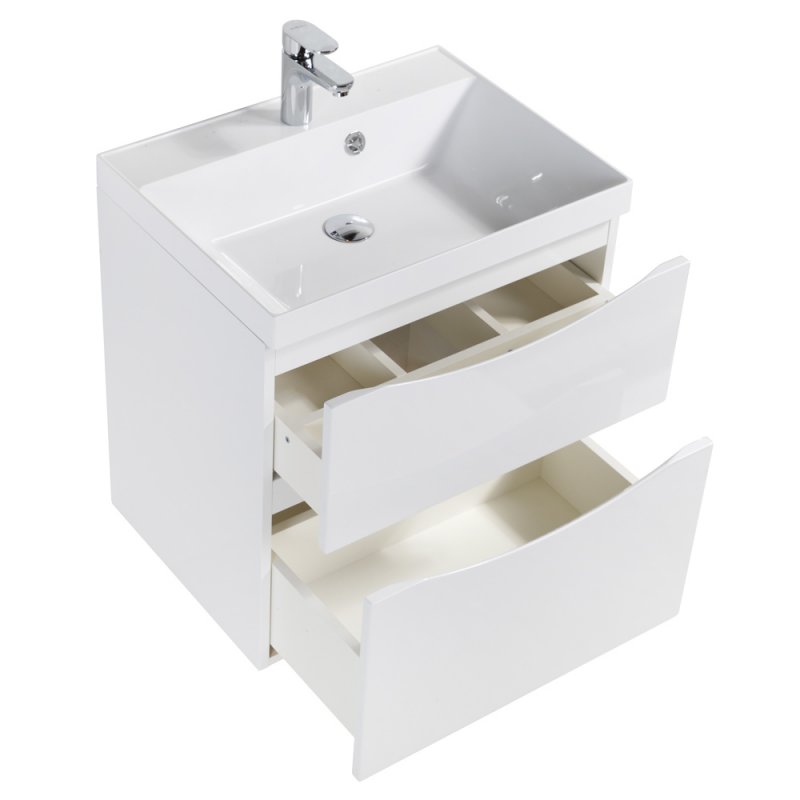Тумба с раковиной подвесная BelBagno MARINO-H60 60 Rovere Nature, раковина белая