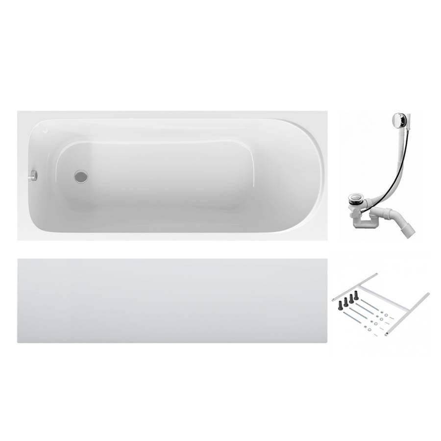 Акриловая ванна Sense 150x70, каркас, слив-перелив, комплект