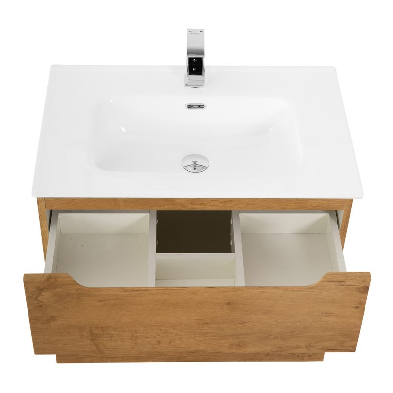 Тумба с раковиной подвесная BelBagno ETNA-H60 70 Bianco Lucido, раковина белая
