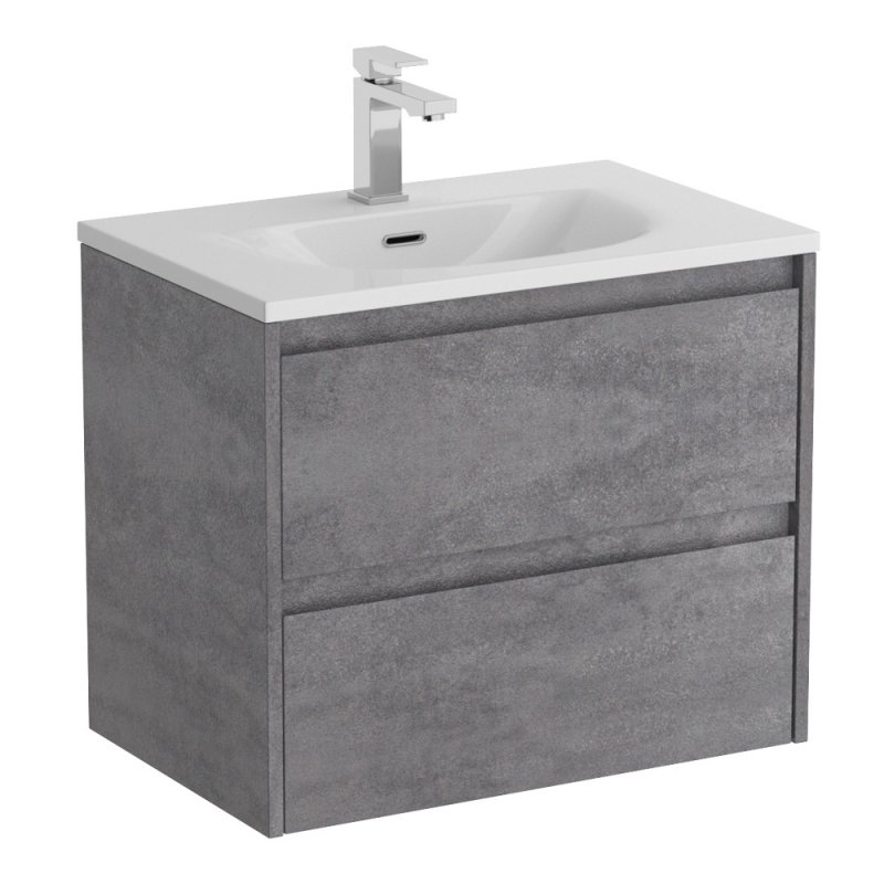 Тумба с раковиной подвесная BelBagno KRAFT 39-70 Rovere Tabacco, раковина белая