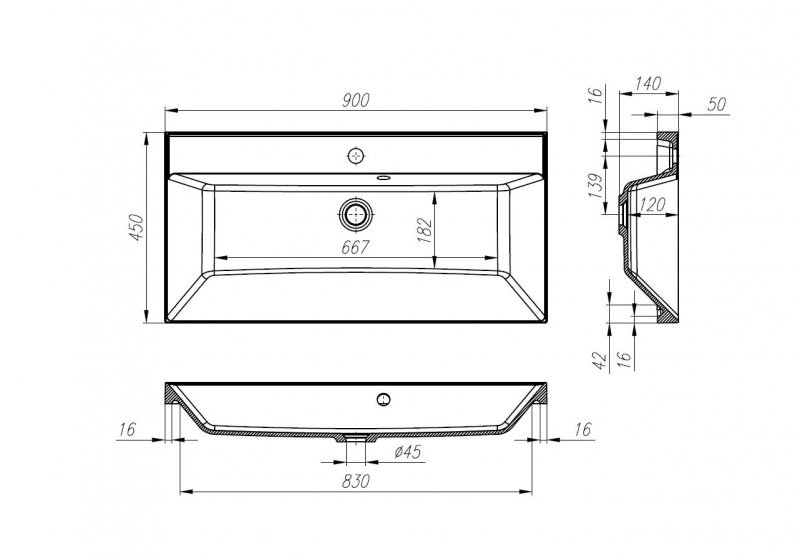 Тумба с раковиной подвесная BelBagno MARINO-H60 90 Bianco Lucido, раковина белая