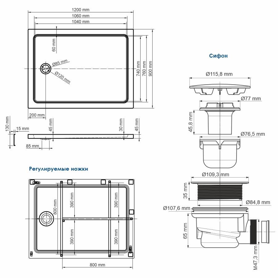 Amper 29T07 Душевой поддон Wasserkraft