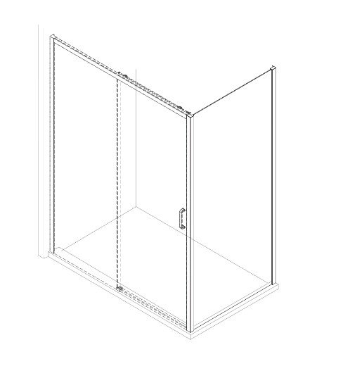 Душевая дверь Creto Nota 122-WTW-140-C-CH-6 стекло прозрачное EASY CLEAN профиль хром, 140х200см