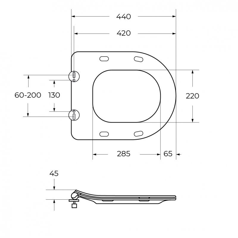 STYLUS Чаша унитаза безободкового, P-trap CZR-152-CPR