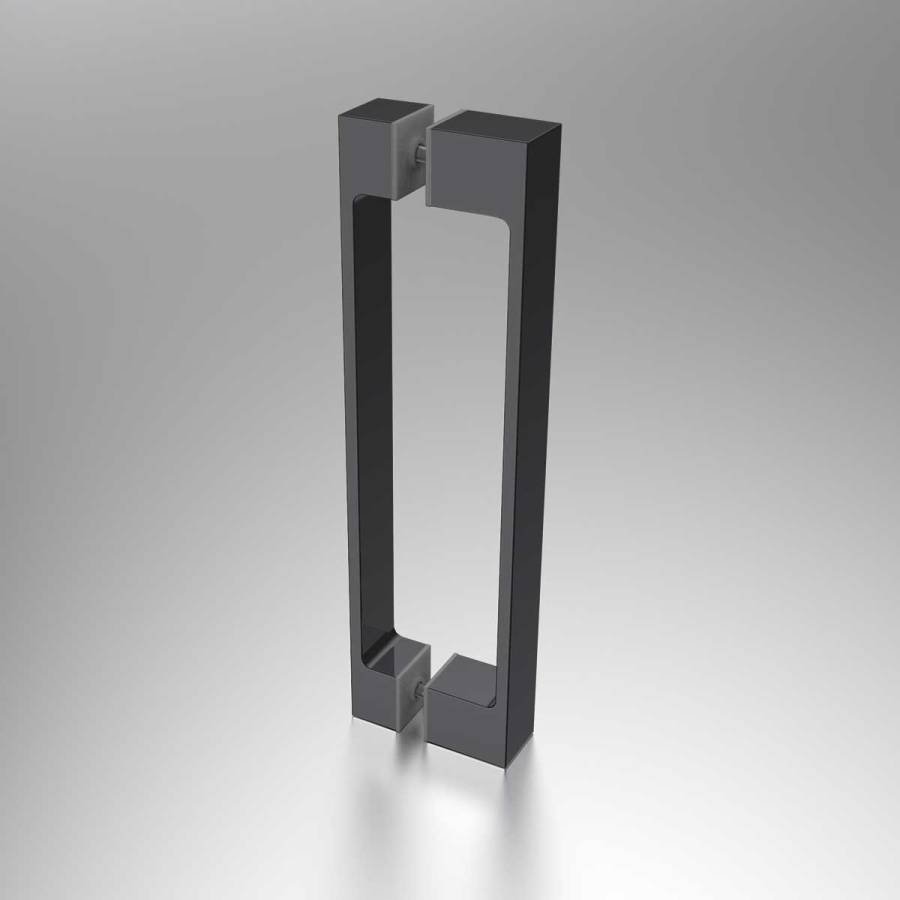 Душевая дверь Alpha VDP-3AL100CLGM, вороненая сталь, стекло прозрачное