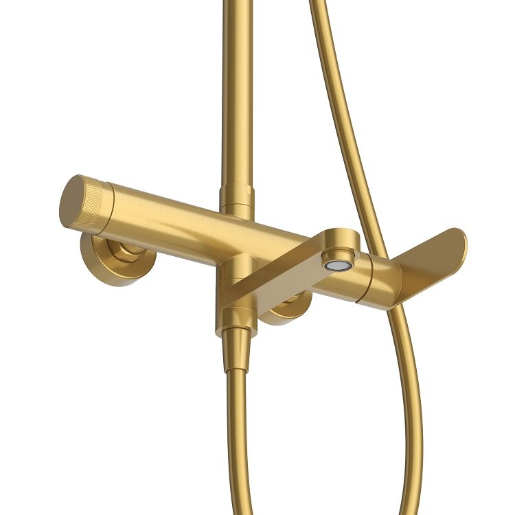 STYLUS-CVD-01 Душевая стойка со смесителем и изливом, хром
