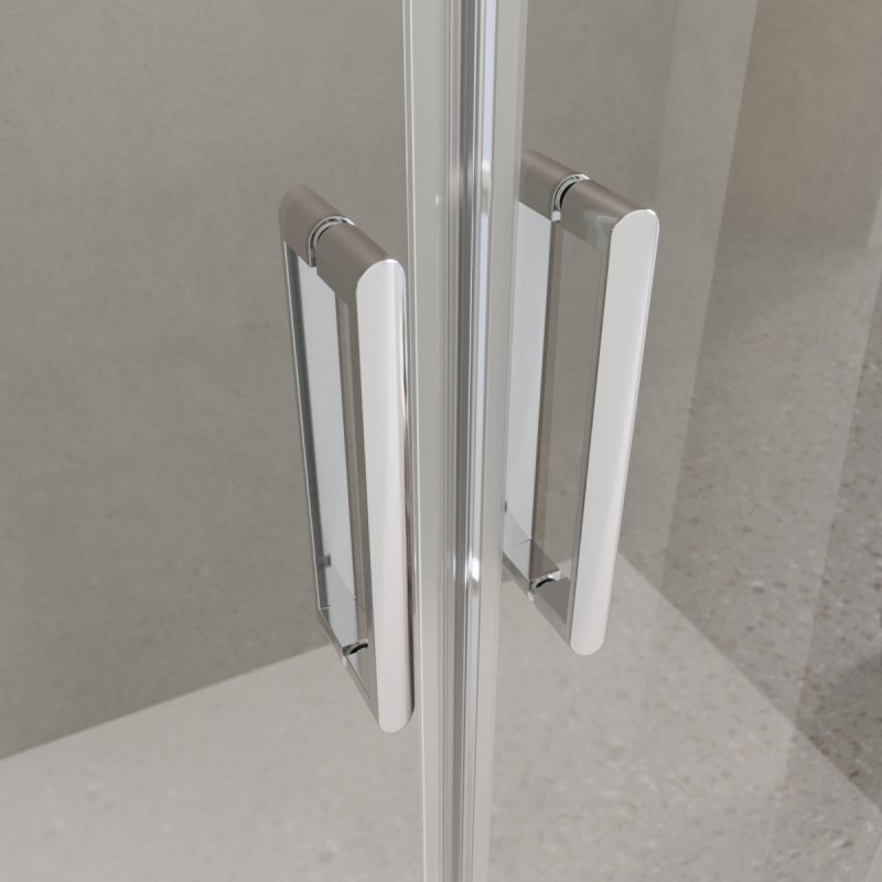 LUCE-BF-2-160-C-Cr Душевая дверь, Условный размер, мм:1600x1950 Габариты с диапазоном регулировок, мм:(1585-1615) 