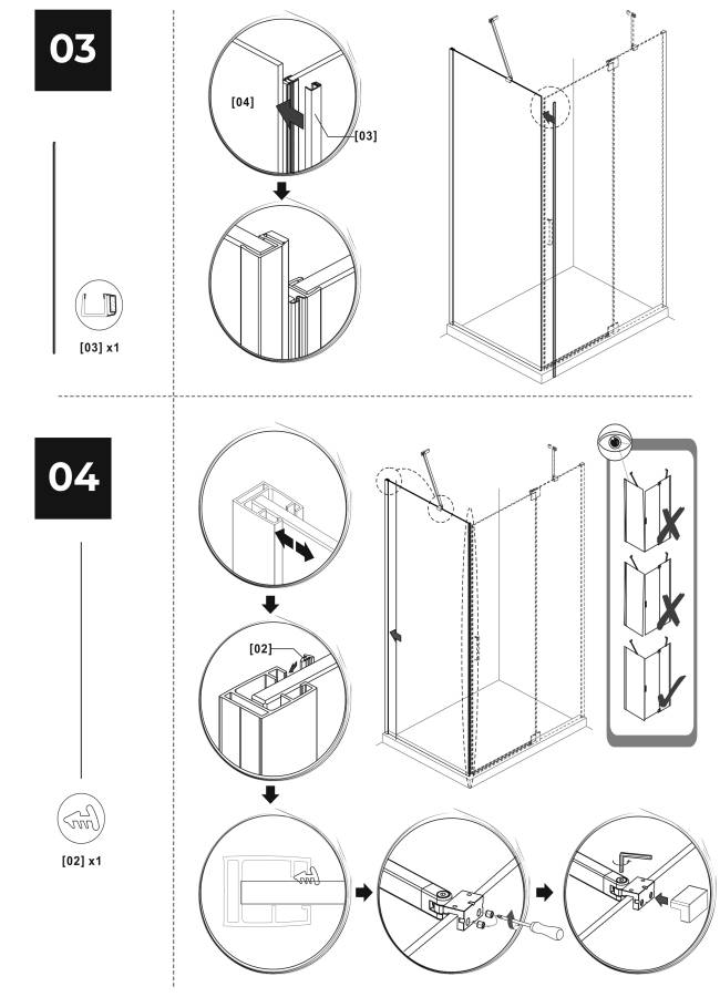 Боковая перегородка Creto Tenta 123-SP-800-C-CH-8 стекло прозрачное EASY CLEAN, профиль хром, 80х200 см