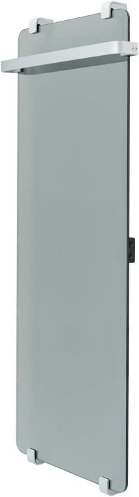 Полотенцесушитель электрический Allen Brau Infinity 120x44 с рейлингом и креплением, серебро браш
