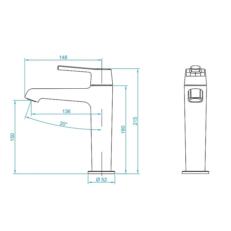 Смеситель для раковины RGW Shower Panels SP-301 511405301-01 Хром