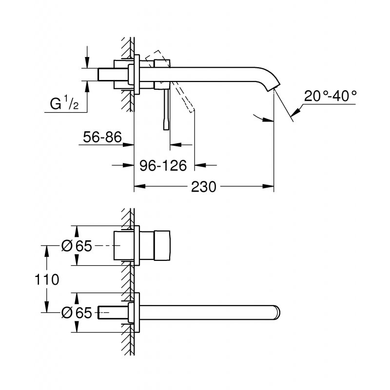 Смеситель для раковины Grohe Essence New 19967001 хром