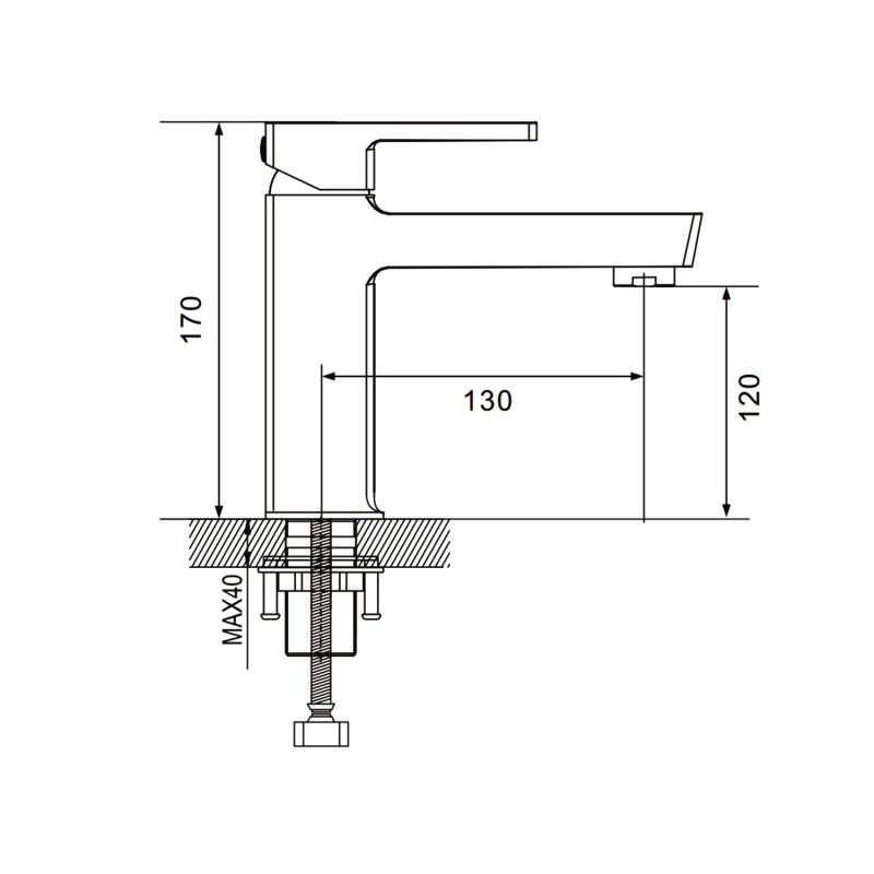 Смеситель для раковины ROSE R18G R1801G-1