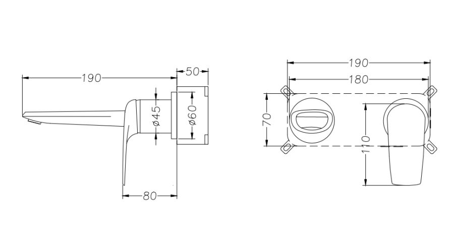 Смеситель для раковины Creto Mare 1.0 MARE-WSM-BN никель брашированный