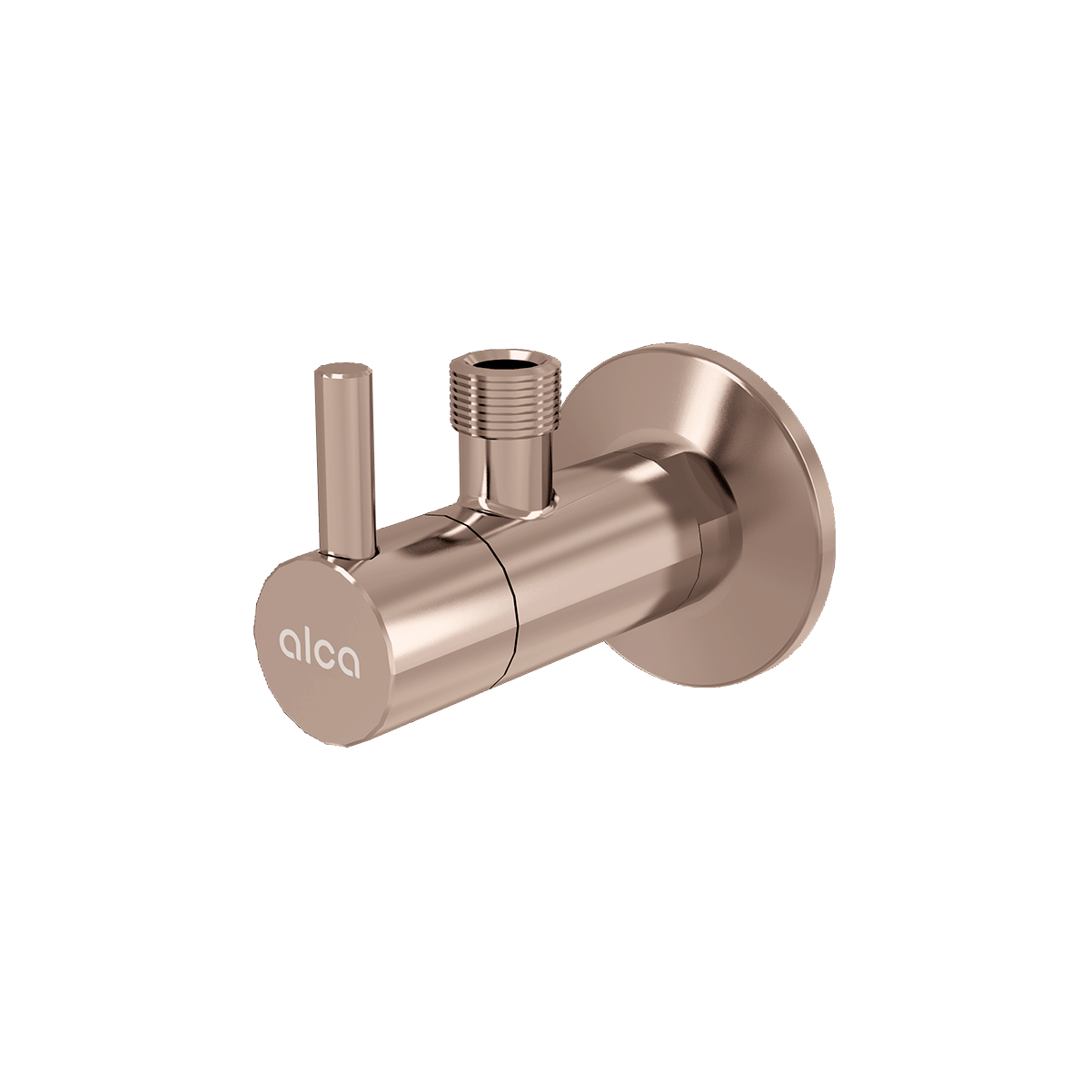 Угловой вентиль с фильтром 1/2"×3/8", круглый, RED GOLD-глянец