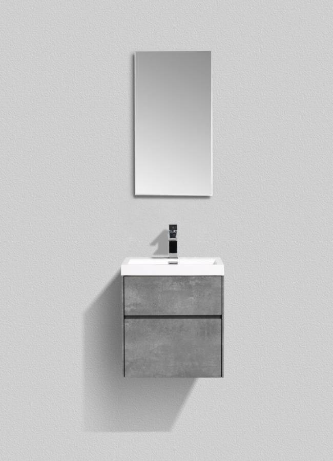 Тумба с раковиной подвесная BelBagno PIETRA MINI 50AS Stucco Cemento, раковина белая