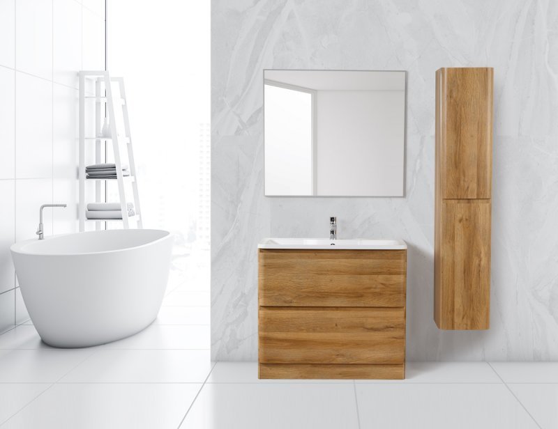 Тумба с раковиной напольная BelBagno ALBANO 100 Pino Scania, раковина белая