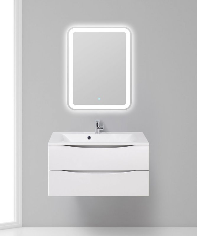 Тумба с раковиной подвесная BelBagno MARINO 90 Bianco Lucido, раковина белая