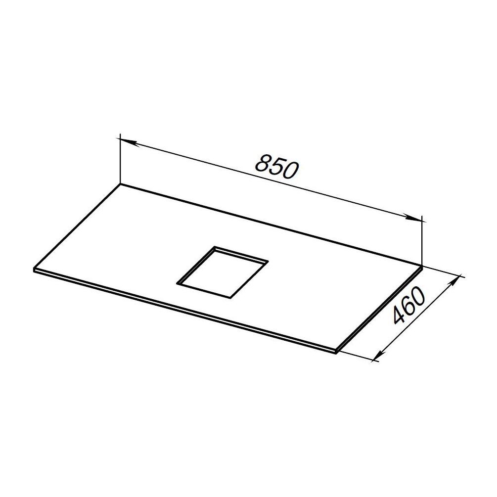 Столешница Allen Brau Infinity 1.21011.DG-S 85 dark grey structure, шт