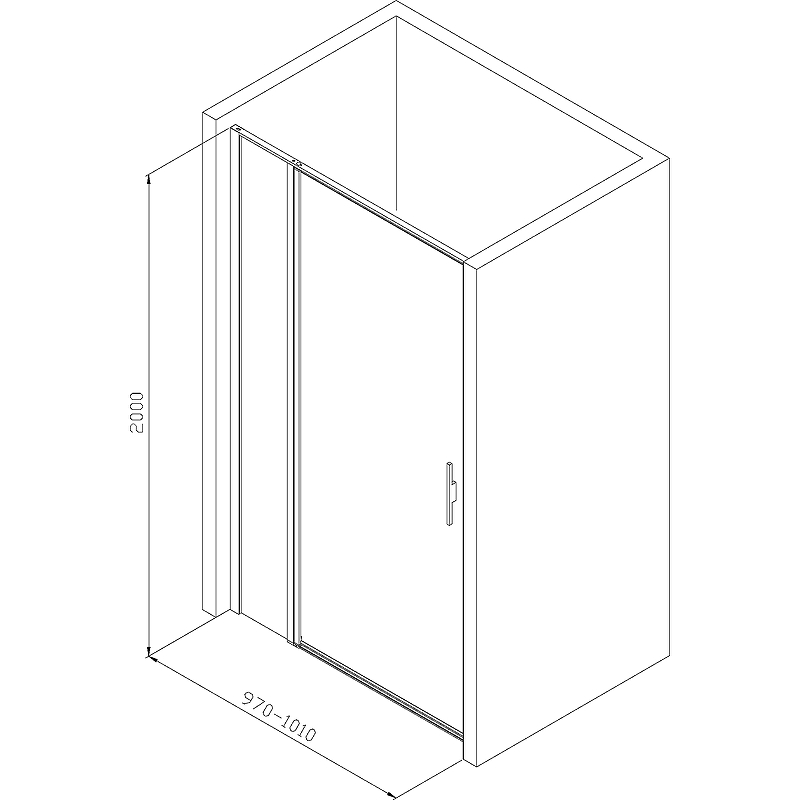 Душевая дверь Allen Brau Priority 100 3.31005.BA серебро браш