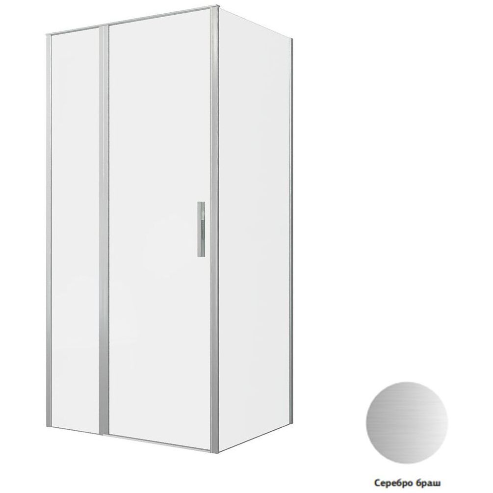 Душевой уголок Allen Brau Priority 100x90 3.31029.BA + 3.31044.BA серебро браш