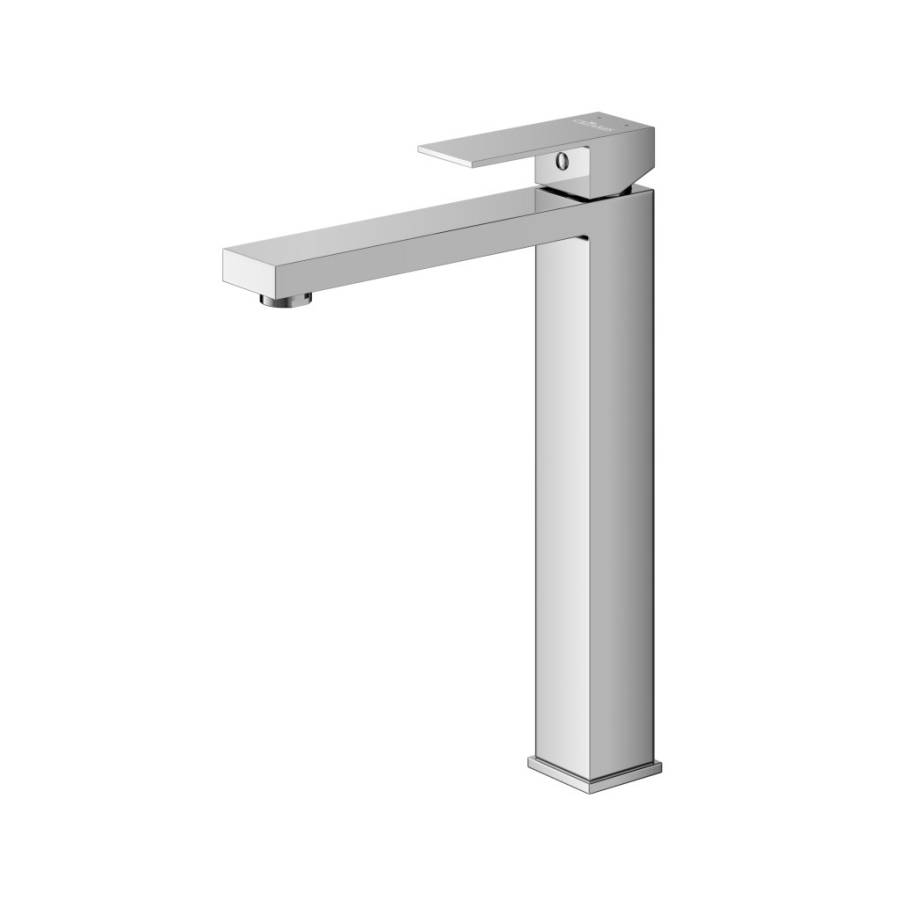 SLIDER-LC-IN-W0 Смеситель для накладной раковины однорычажный, без донного клапана, сатин