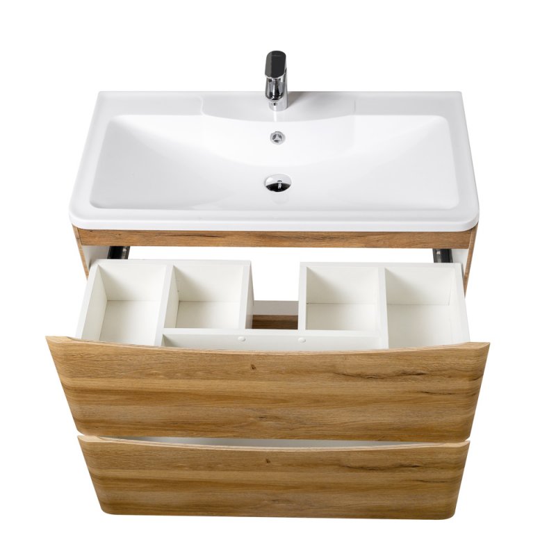 Тумба с раковиной напольная BelBagno ACQUA 100 Bianco Lucido, раковина белая
