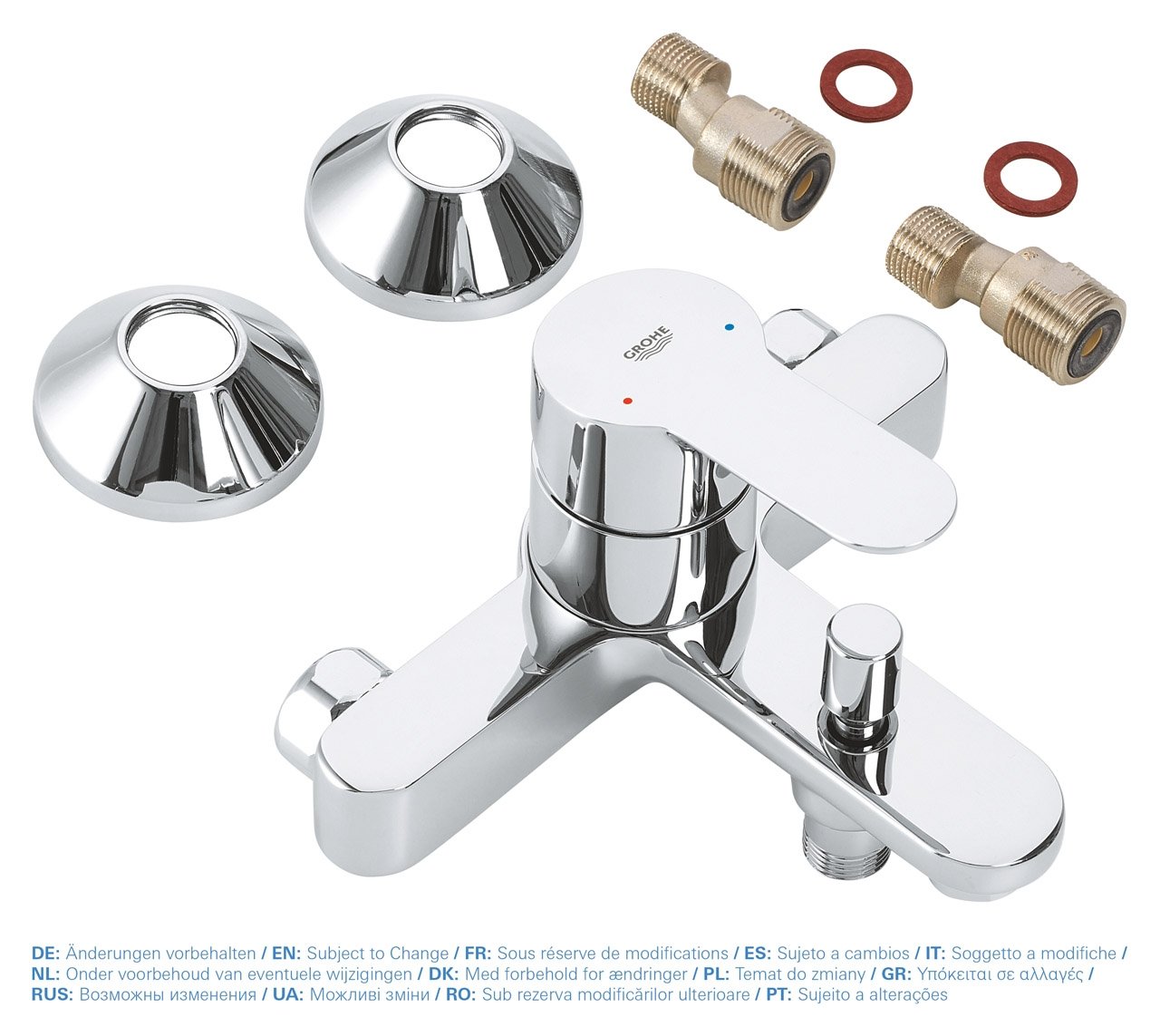 Смеситель для ванны GROHE BauEdge, хром (23334000)