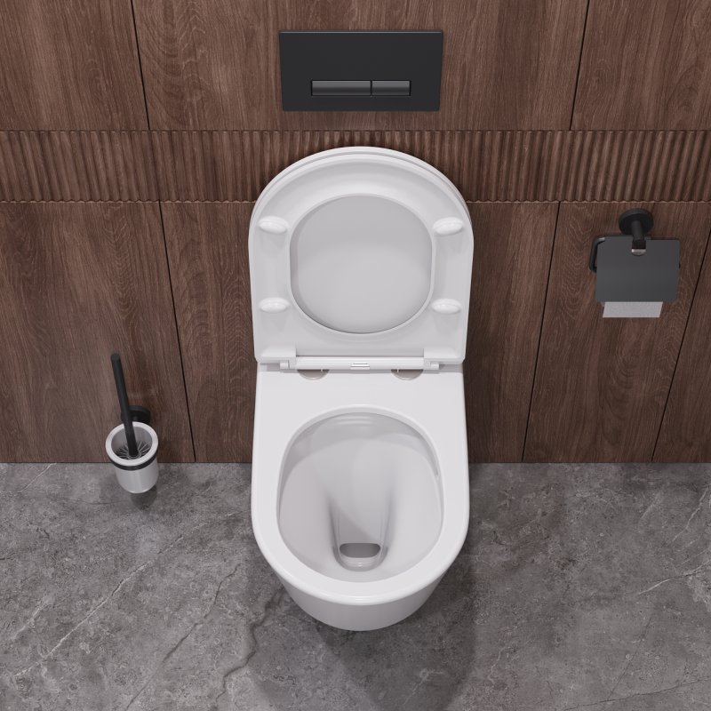 LINER Унитаз подвесной, безободковый с системой смыва "Торнадо", с сиденьем soft close, 49 см, CZR-38083-49-TH-TOR/SC