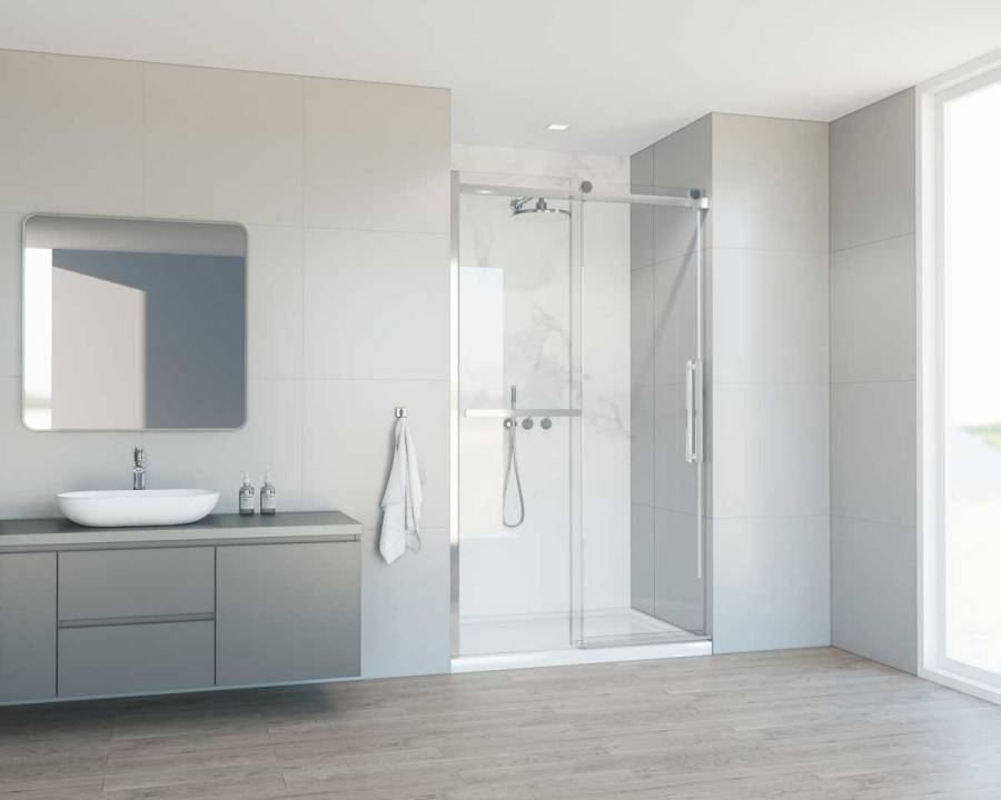 Душевая дверь Como Soft VDS-1CS120CL, 1200, хром, стекло прозрачное