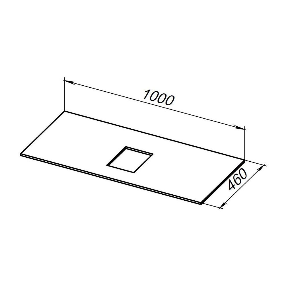 Столешница Allen Brau Infinity 1.21012.DG-S 100 dark grey structure, шт