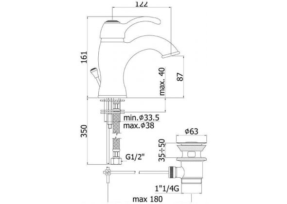 Смеситель для раковины Paffoni Flavia FA075CR