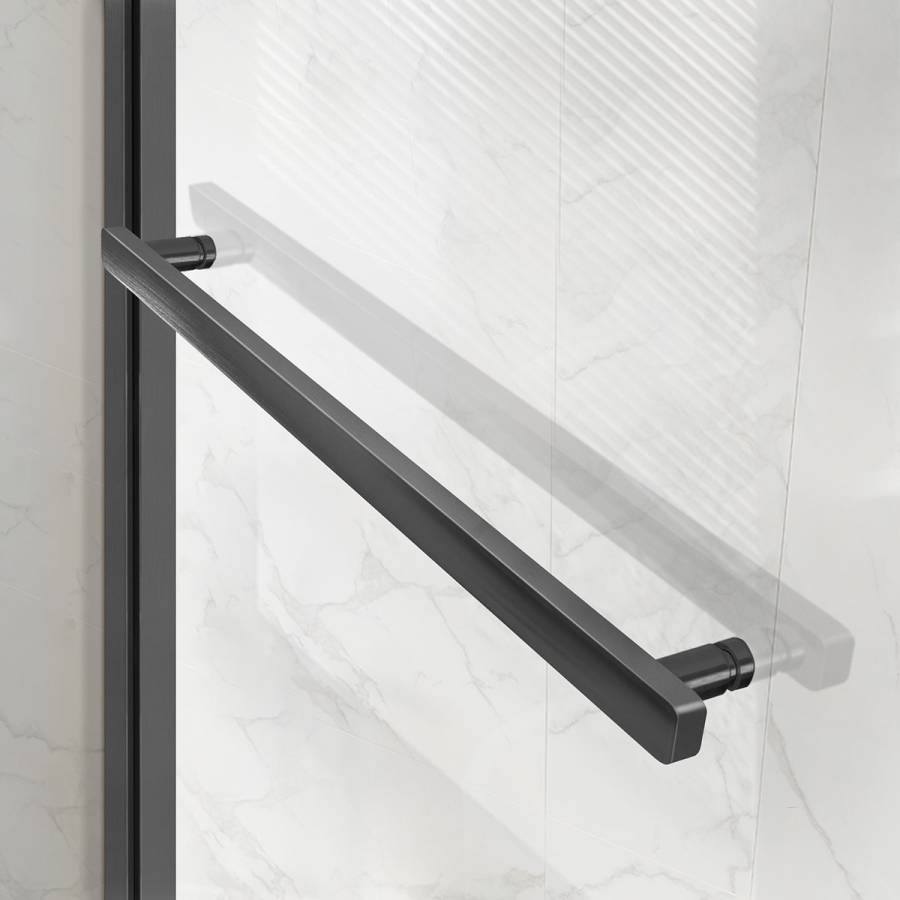 Душевой уголок Slim Soft VSR-1SS1015CLGM, 1500*1000, вороненая сталь, стекло прозрачное