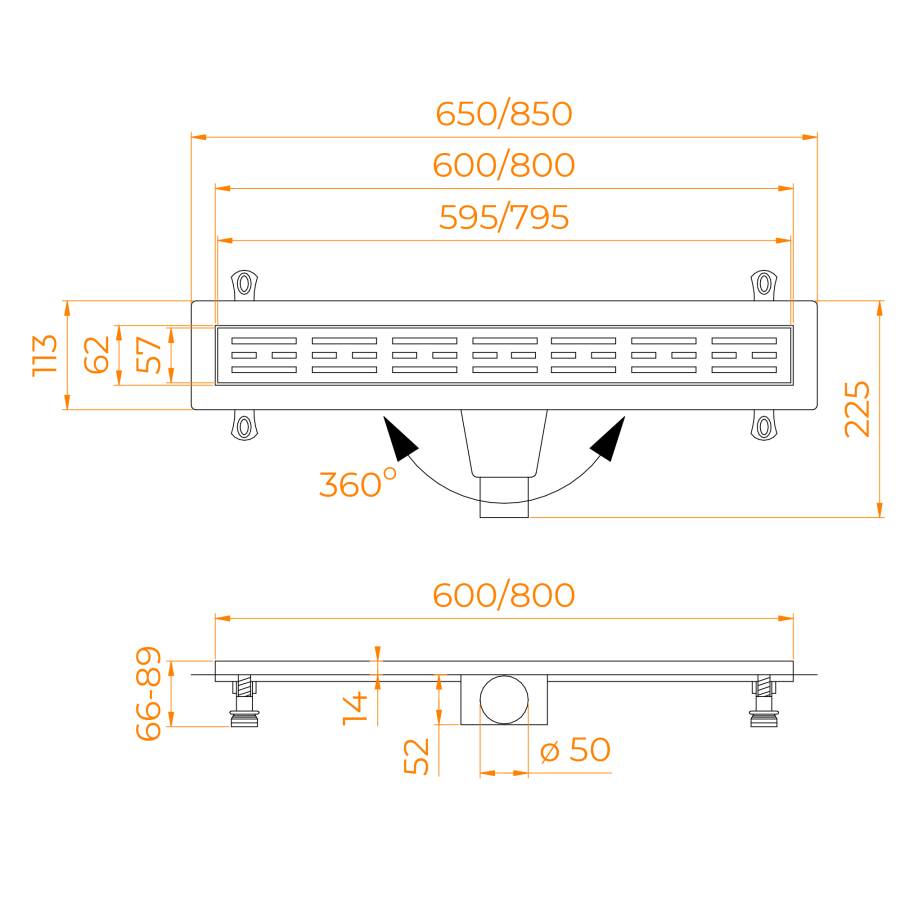 Душевой лоток Drain Leo-20, RGW 60212060-01