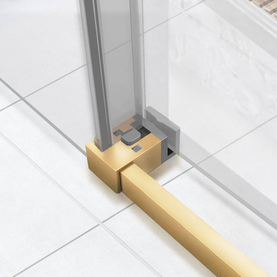 Душевой уголок Slim Soft VSR-1SS1015CLG, 1500*1000, брашированное золото, стекло прозрачное