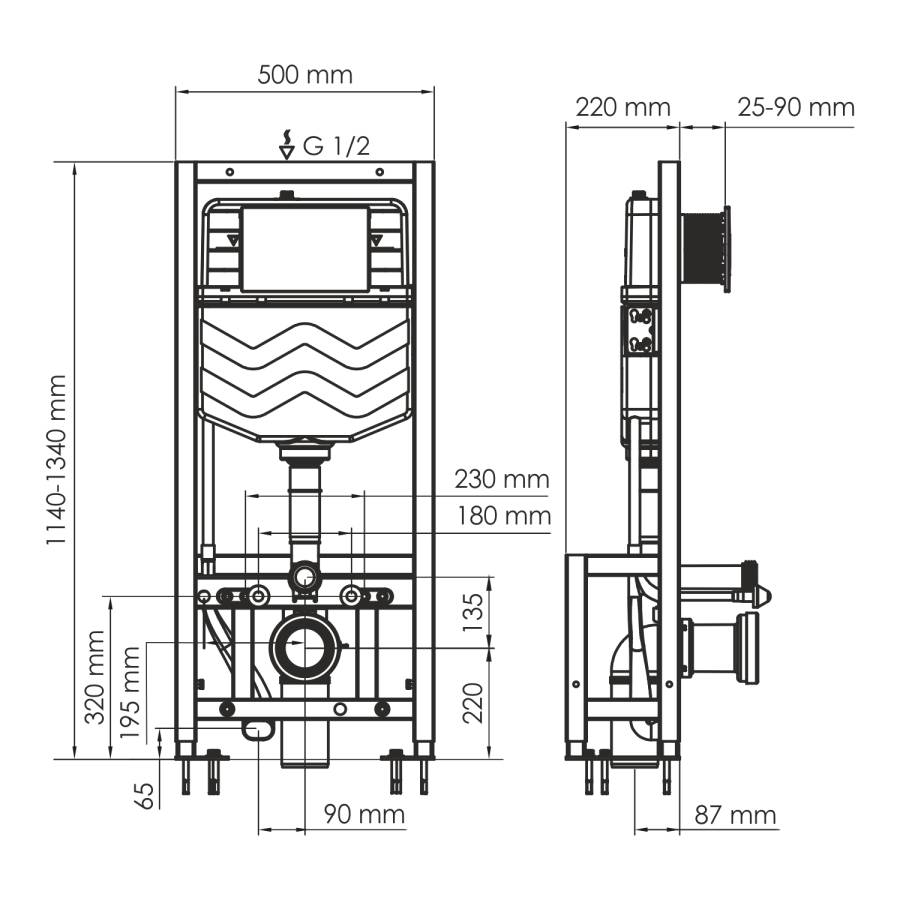 Dill 61TLT.010.ME.RG02 Система инсталляции для унитазов