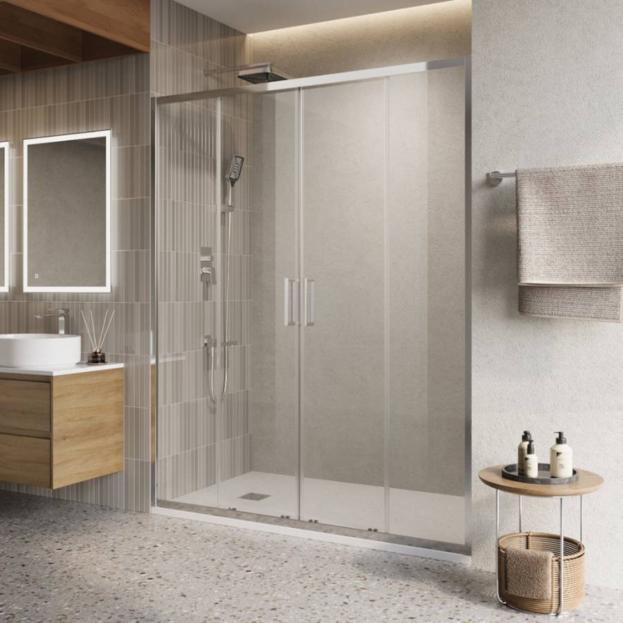 LUCE-BF-2-160-C-Cr Душевая дверь, Условный размер, мм:1600x1950 Габариты с диапазоном регулировок, мм:(1585-1615) 