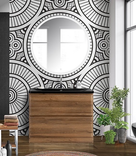 Тумба с раковиной напольная BelBagno ALBANO 100 Rovere Rustico, раковина белая