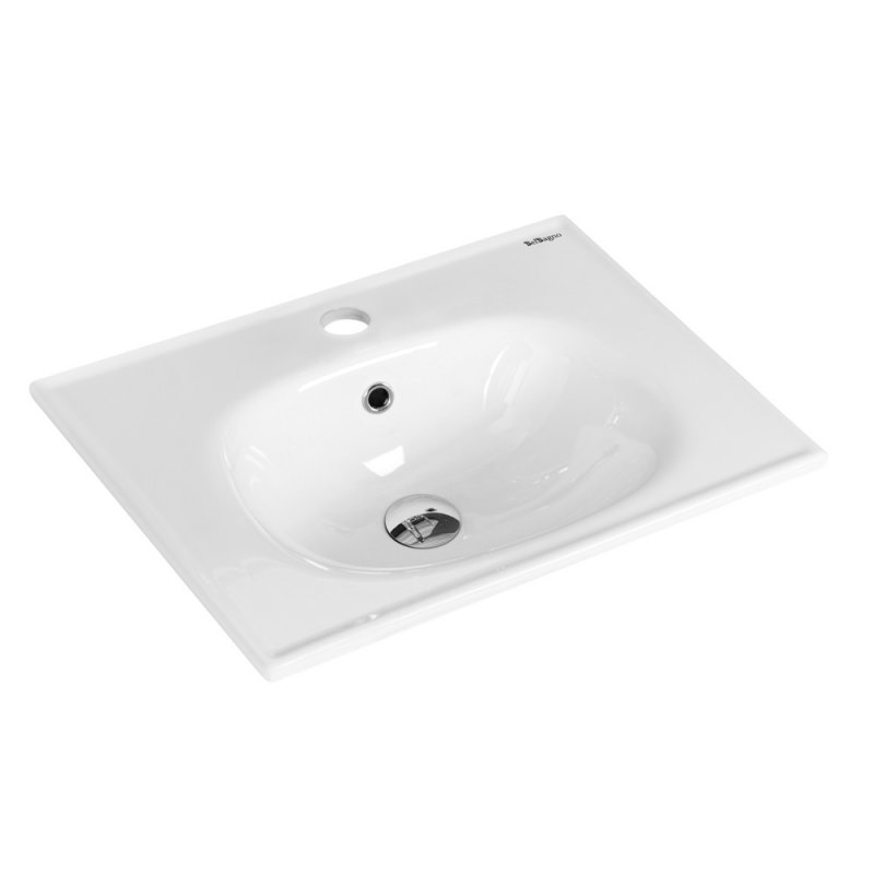Тумба с раковиной подвесная BelBagno KRAFT 60 Rovere Nebrasca Nature, раковина белая