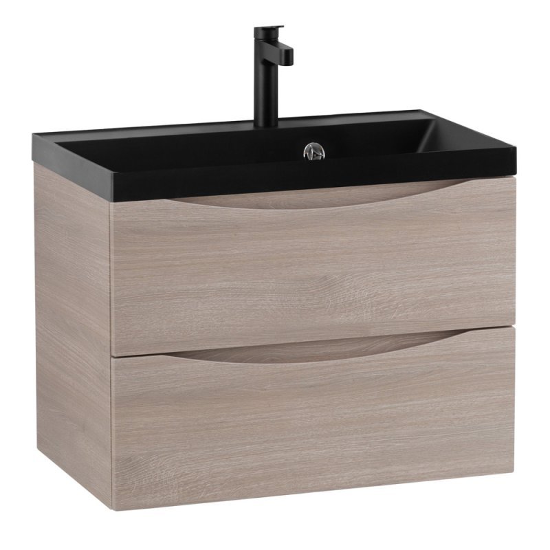 Тумба с раковиной подвесная BelBagno MARINO 60 Rovere Bianco, раковина белая