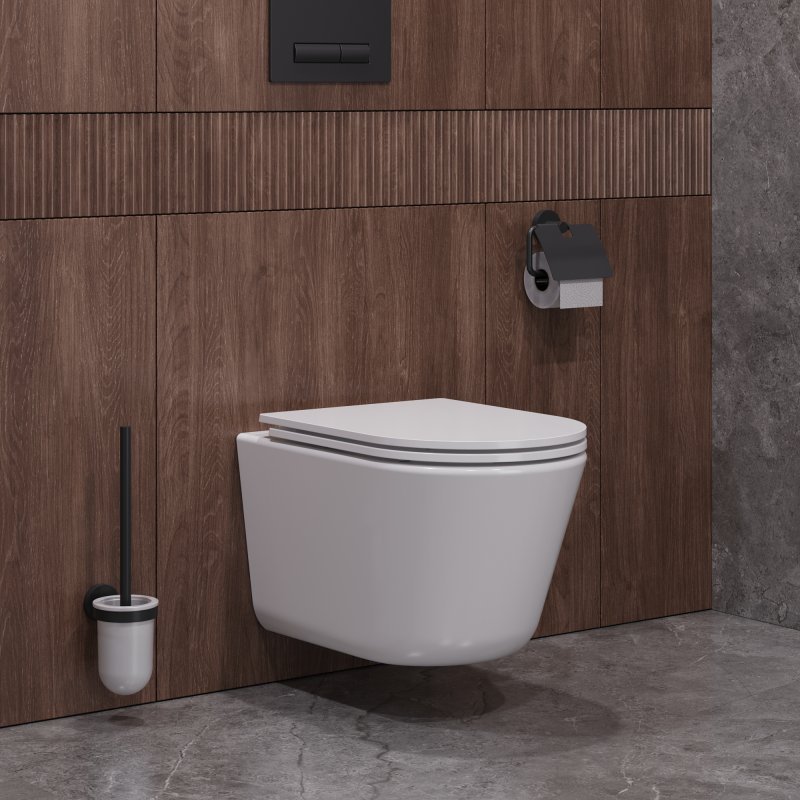 LINER Унитаз подвесной, безободковый с системой смыва "Торнадо", с сиденьем soft close, 49 см, CZR-38083-49-TH-TOR/SC