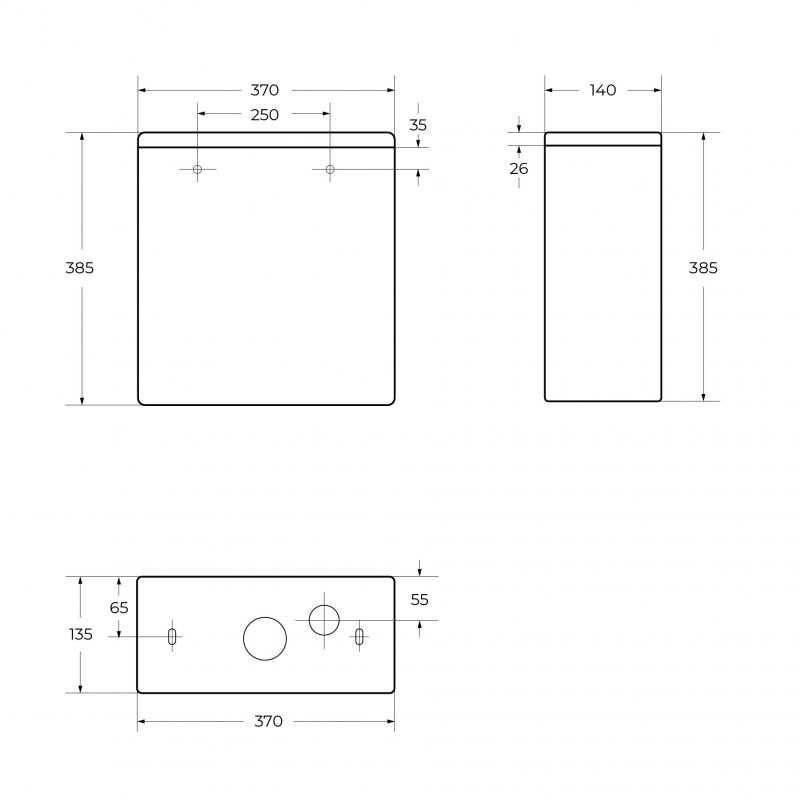 LOUNGE Чаша безободкового унитаза с сиденьем дюропласт soft close, P-trap, BB045CPR/SC