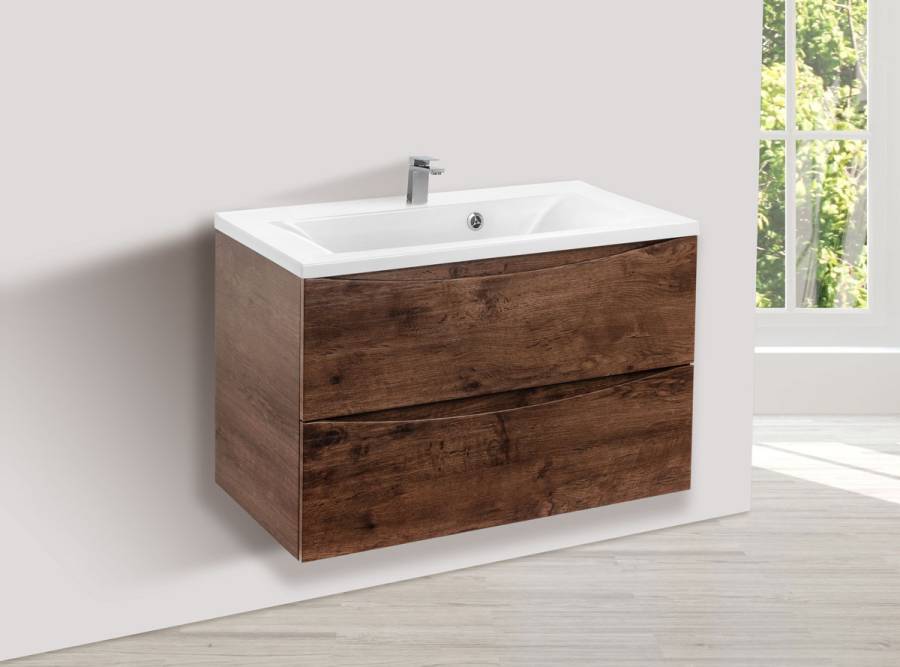 База под раковину Mia 800 подвесная, 2 выкатных ящика soft close, R.Wood