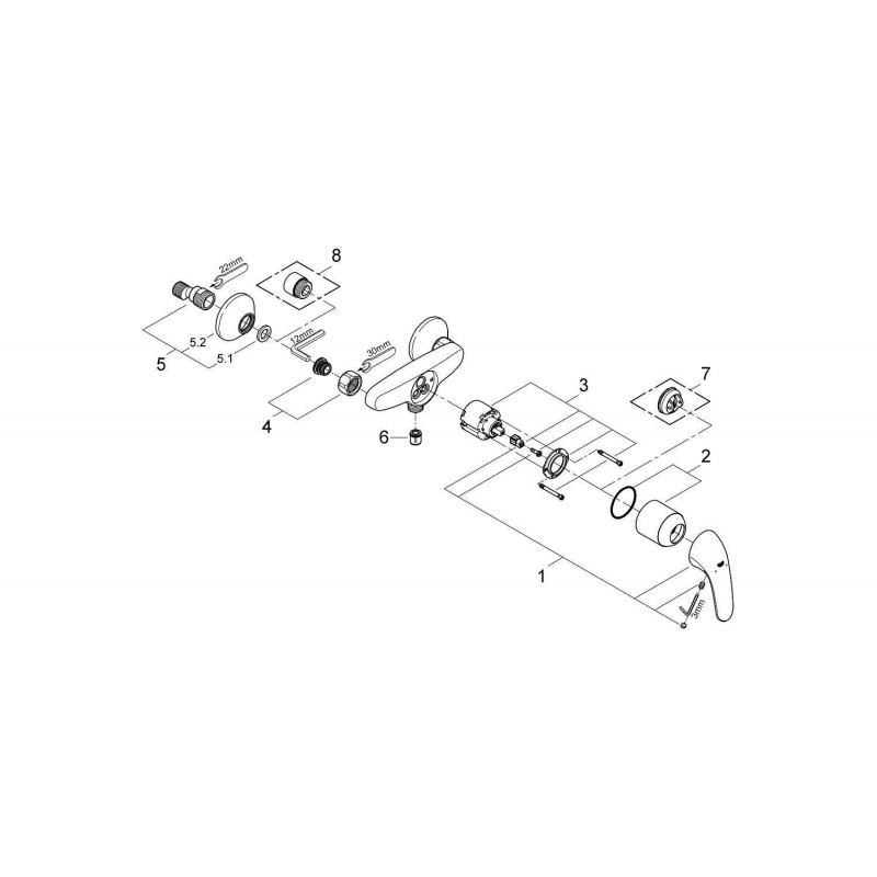 Смеситель для душа Grohe Euroeco 32740000 хром