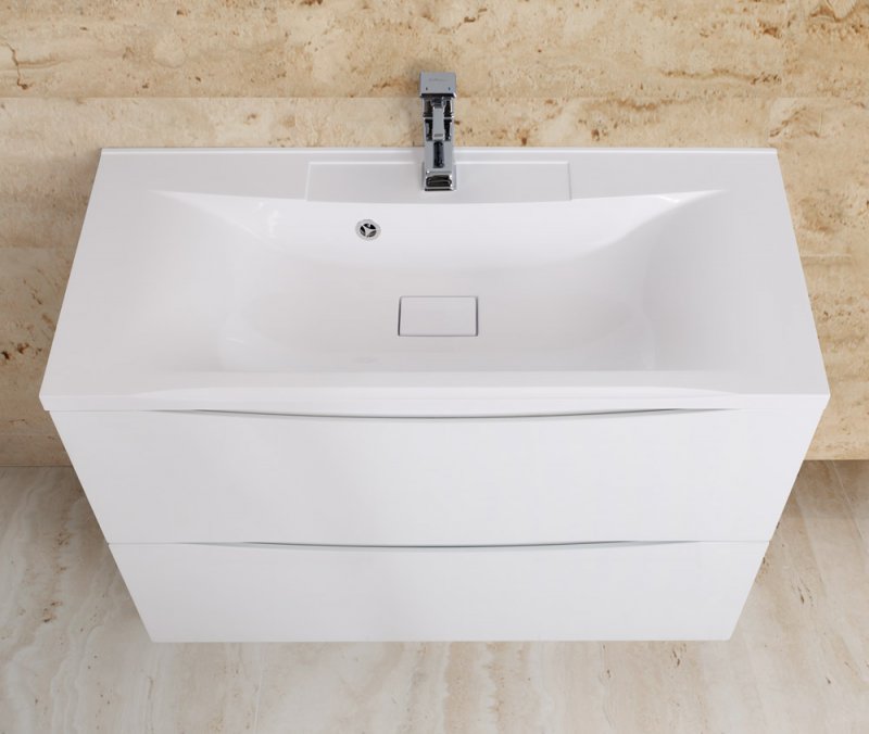 Тумба с раковиной напольная BelBagno MARINO 80 Bianco Lucido, раковина белая