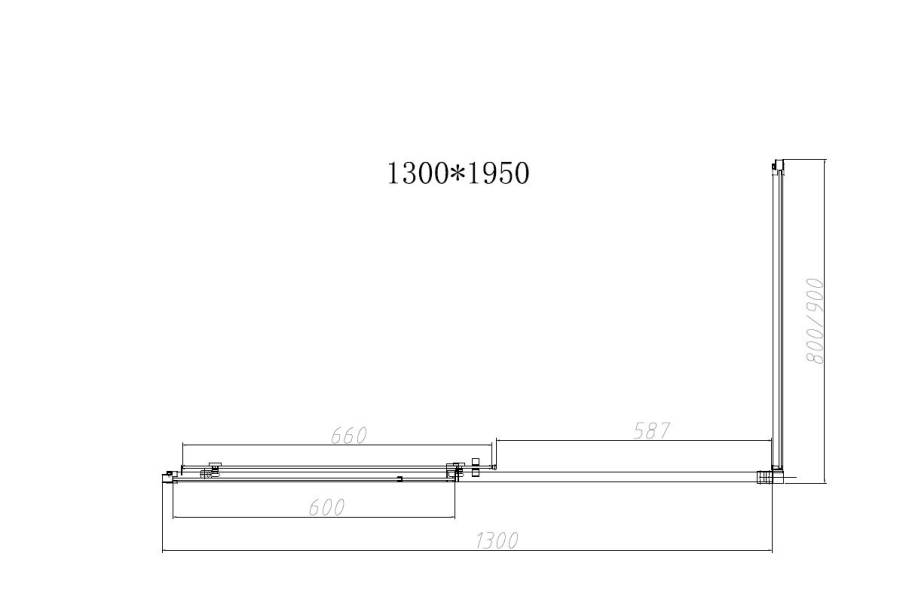Душевой уголок Slim-N VSR-4SN9013CLB, 1300*900, черный, стекло прозрачное