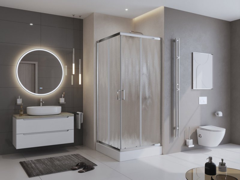 Душевой уголок BelBagno UNO-195-A-2-80-C-Cr